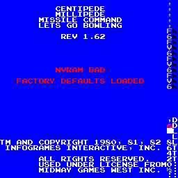 Centipede / Millipede / Missile Command / Let's Go Bowling (rev 1.62)