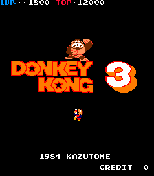 Donkey Kong 3 (bootleg on Donkey Kong Jr. hardware)